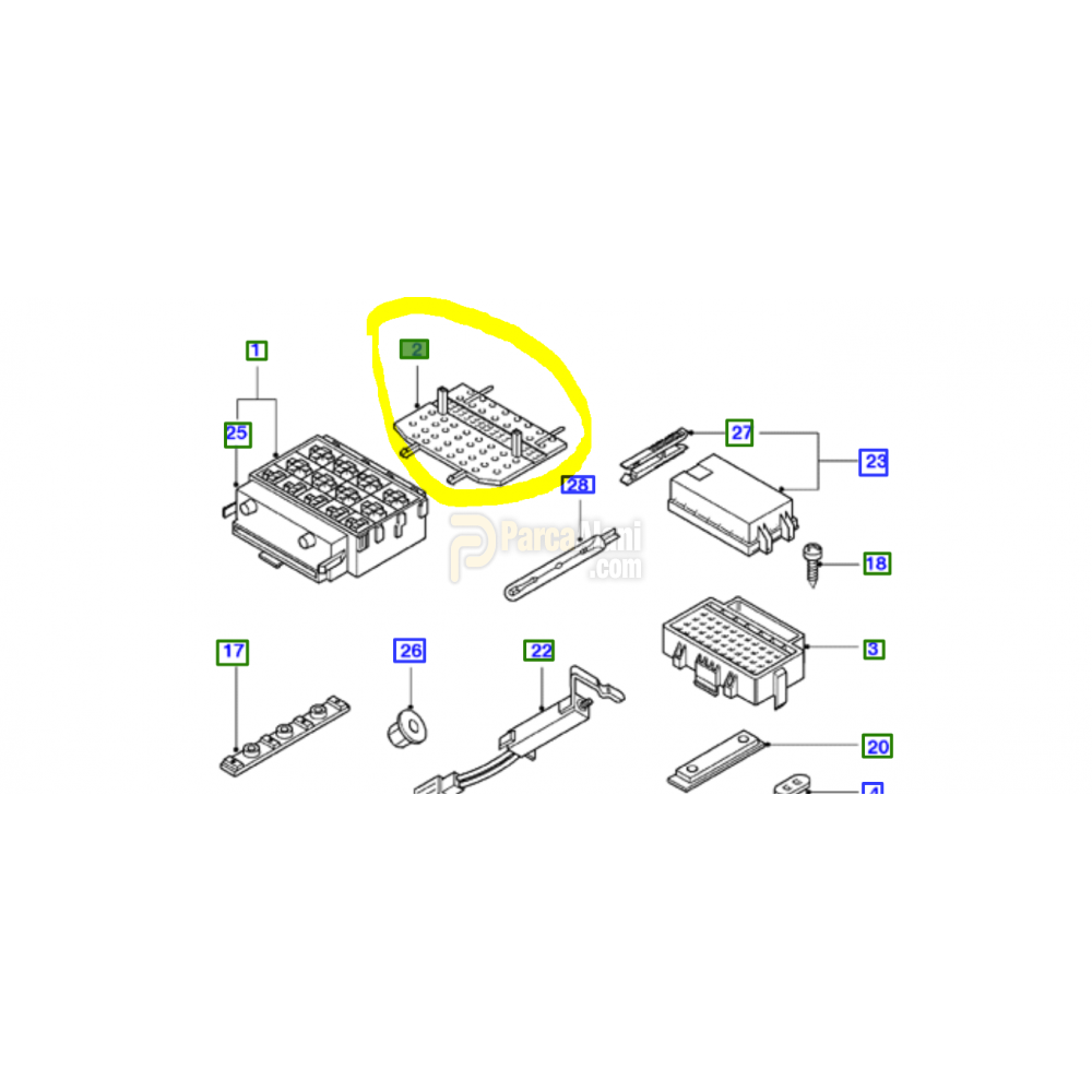 YUVA:SIGORTA PANELI FORD OTOSAN 95FG 14A124 AB